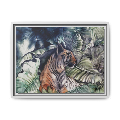 Watchful Warrior Framed Canvas Print