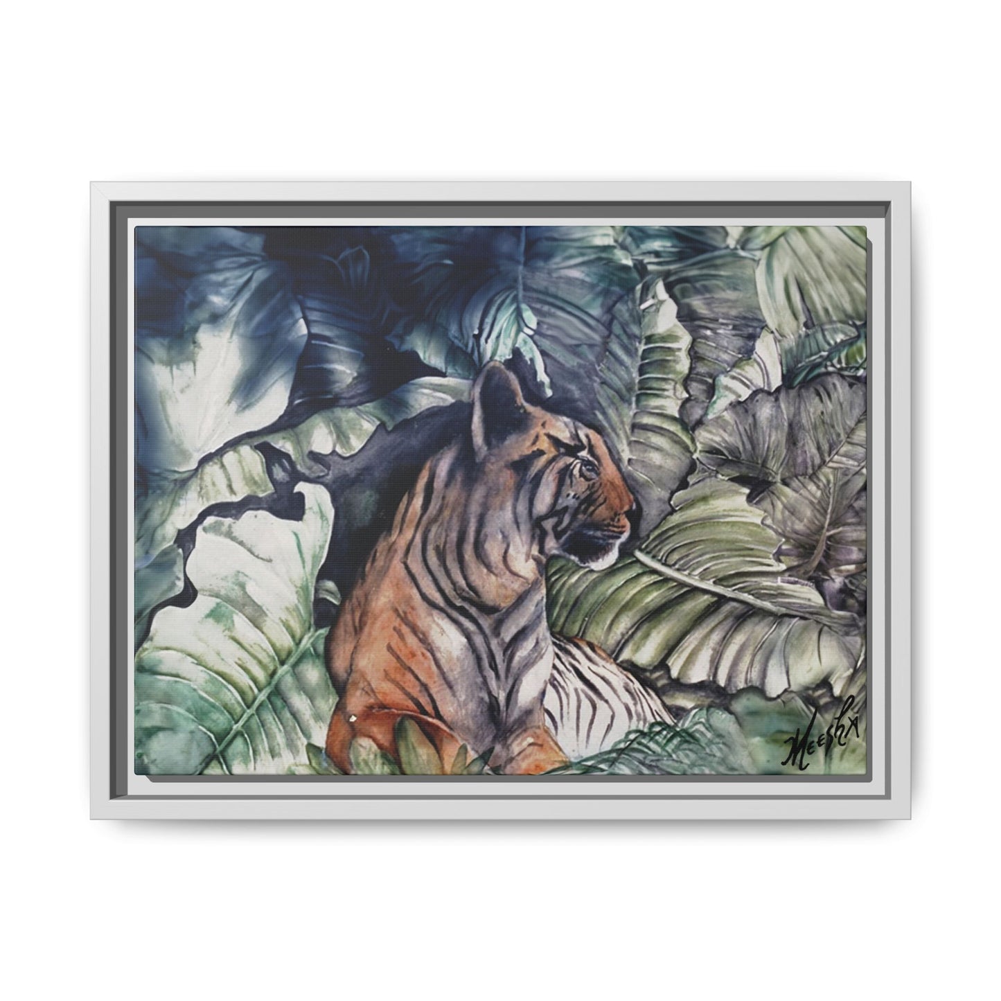 Watchful Warrior Framed Canvas Print