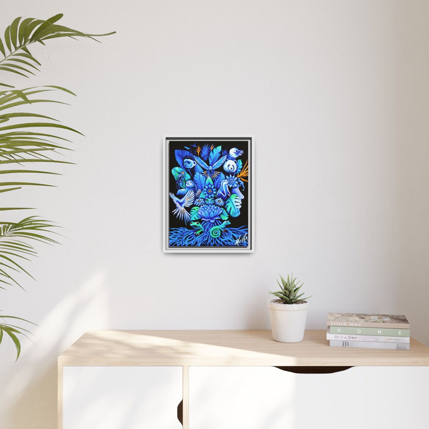 Out of The Blue Framed Canvas Print