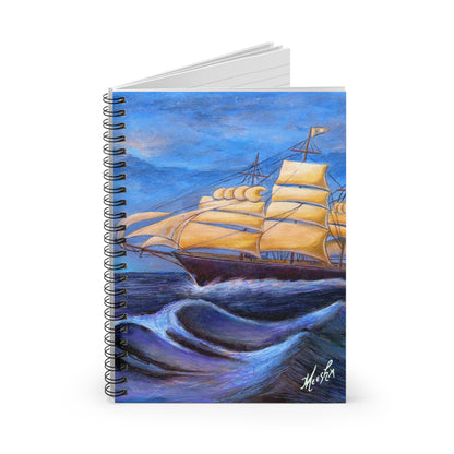 Whimsical Wavehopper Spiral Notebook - Ruled Line