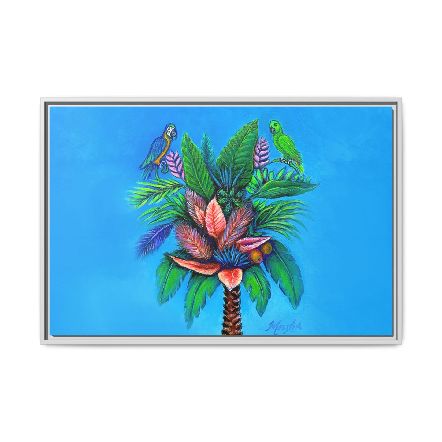 Palm Tree of Life Framed Canvas Print