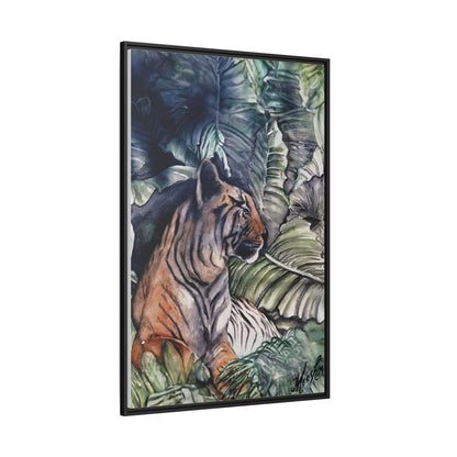 Watchful Warrior Framed Canvas Print