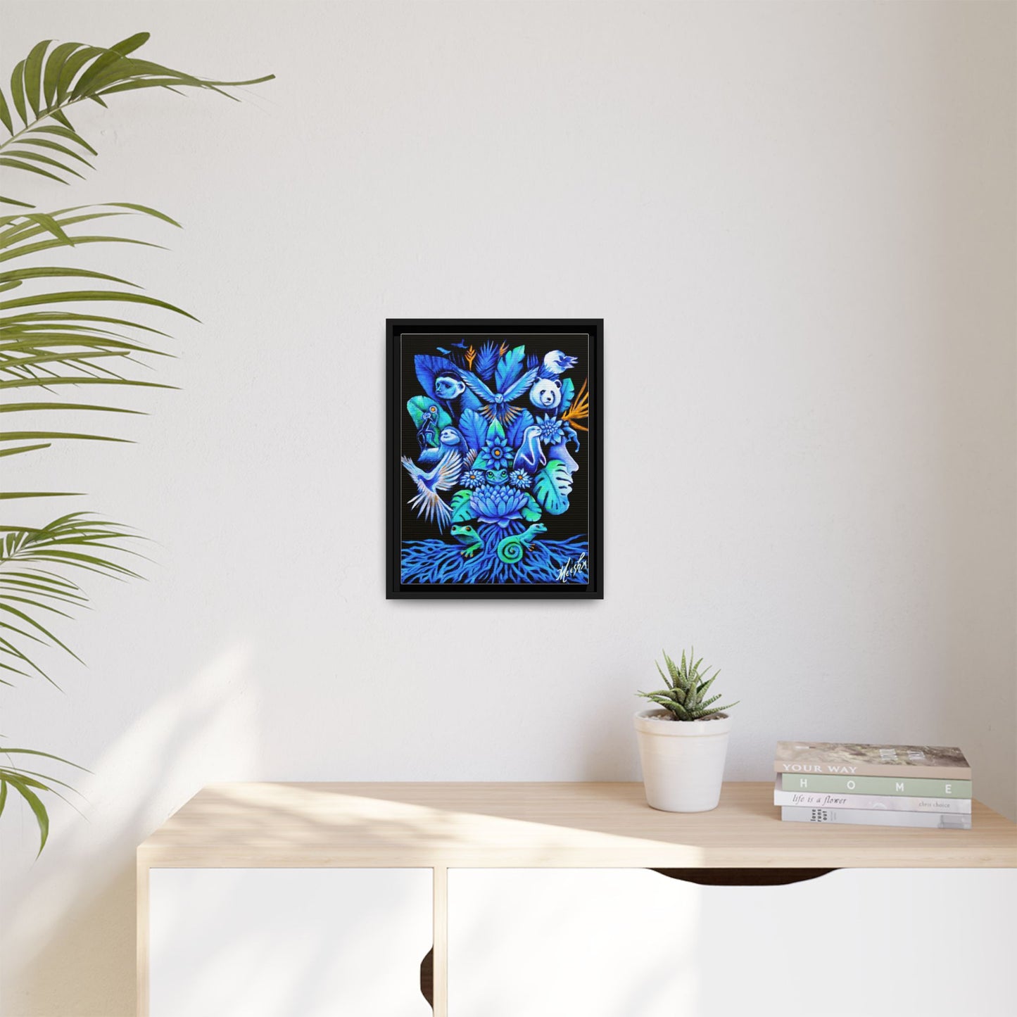 Out of The Blue Framed Canvas Print