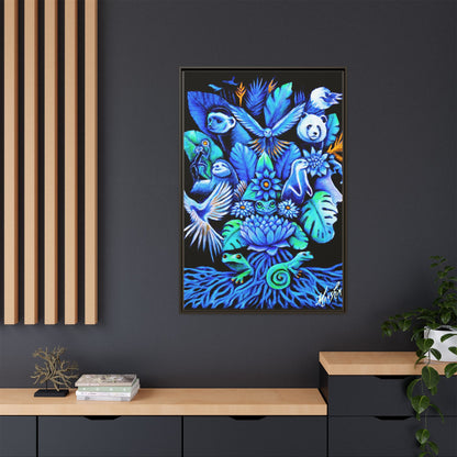 Out of The Blue Framed Canvas Print