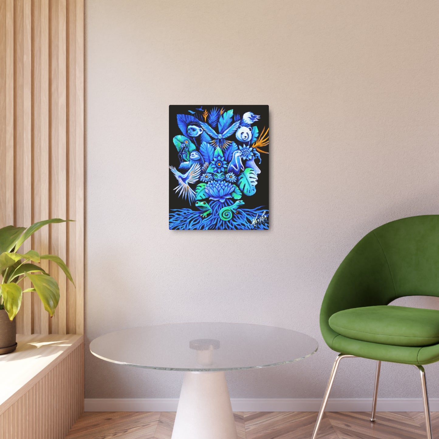 Out of the blue Metal Art Sign