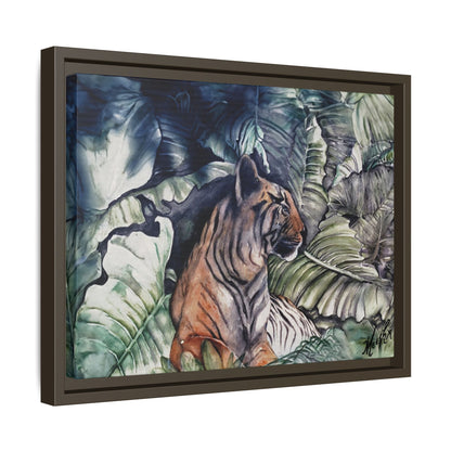 Watchful Warrior Framed Canvas Print