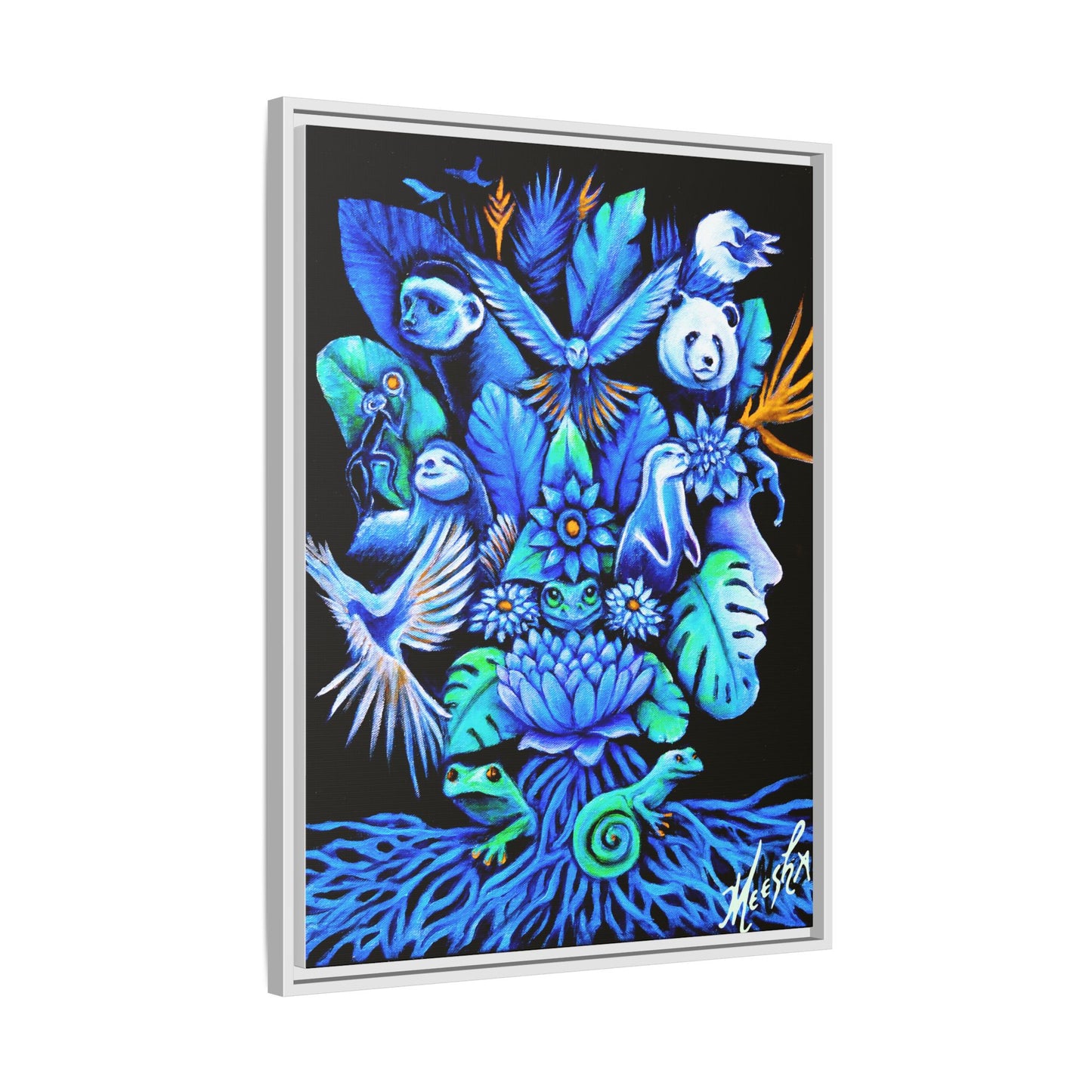 Out of The Blue Framed Canvas Print