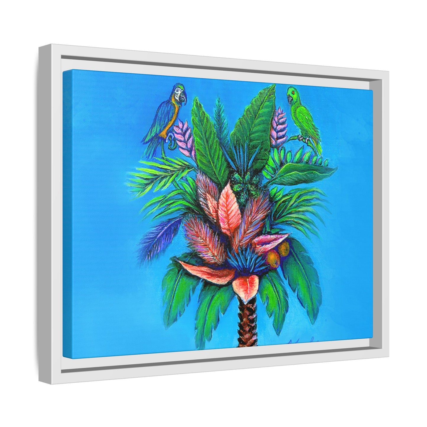 Palm Tree of Life Framed Canvas Print