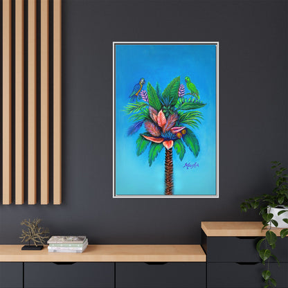 Palm Tree of Life Framed Canvas Print