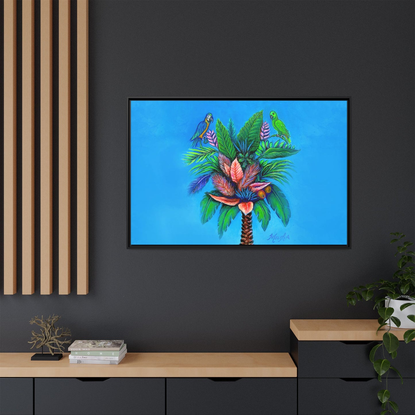 Palm Tree of Life Framed Canvas Print