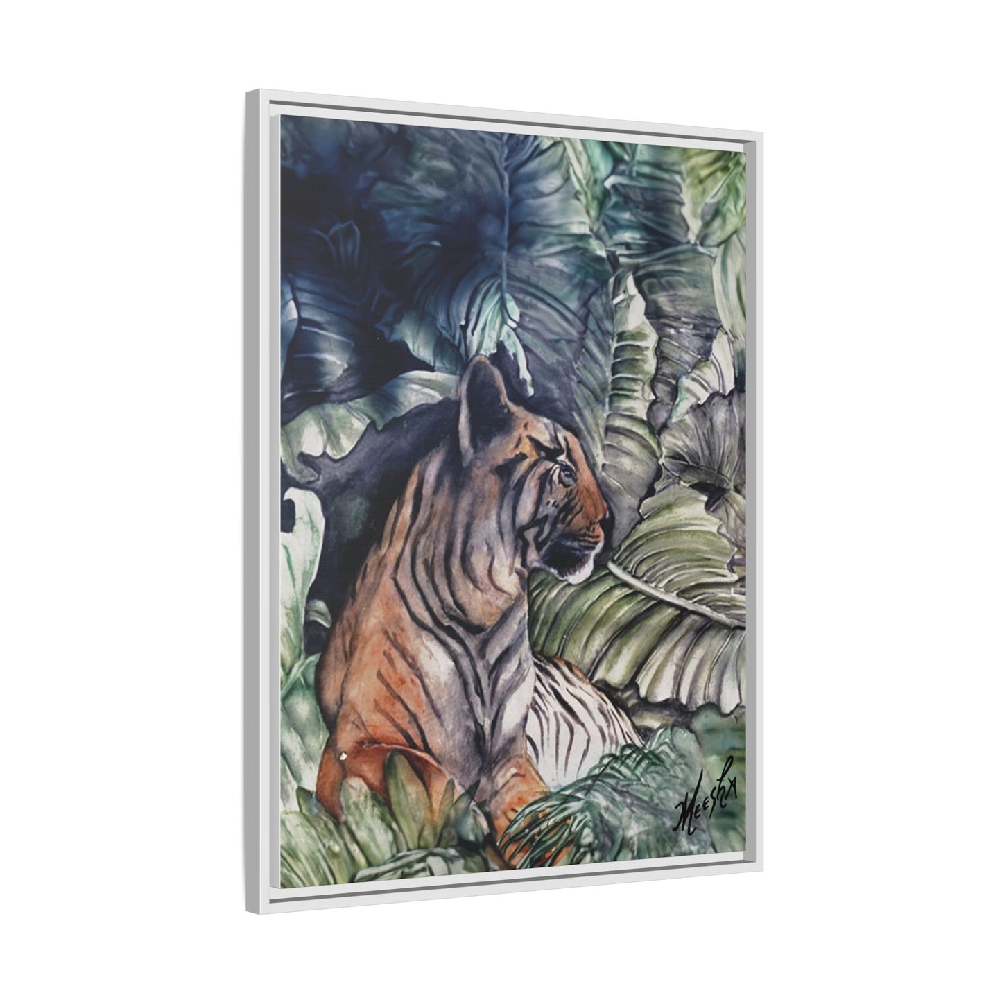 Watchful Warrior Framed Canvas Print