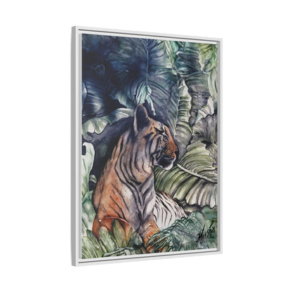 Watchful Warrior Framed Canvas Print