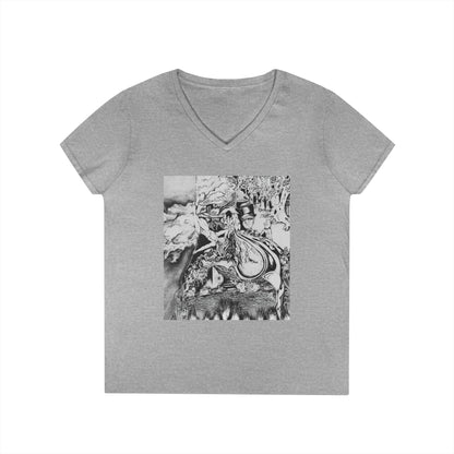 Alice In Wonderland Ladies' V-Neck T-Shirt