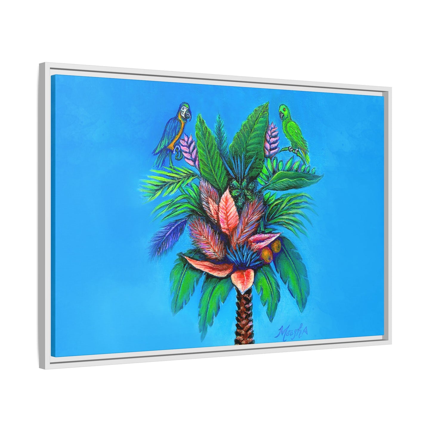 Palm Tree of Life Framed Canvas Print