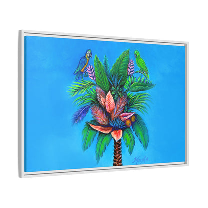 Palm Tree of Life Framed Canvas Print