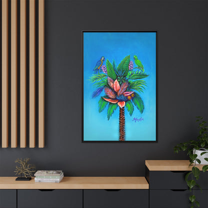 Palm Tree of Life Framed Canvas Print