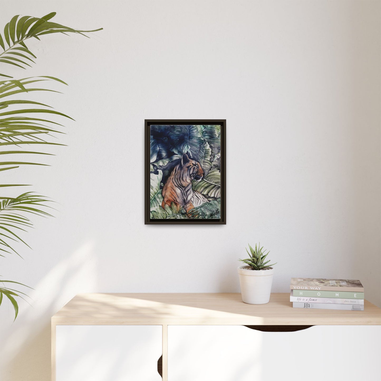 Watchful Warrior Framed Canvas Print