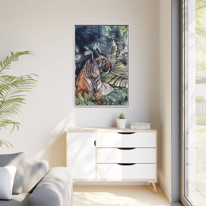 Watchful Warrior Framed Canvas Print