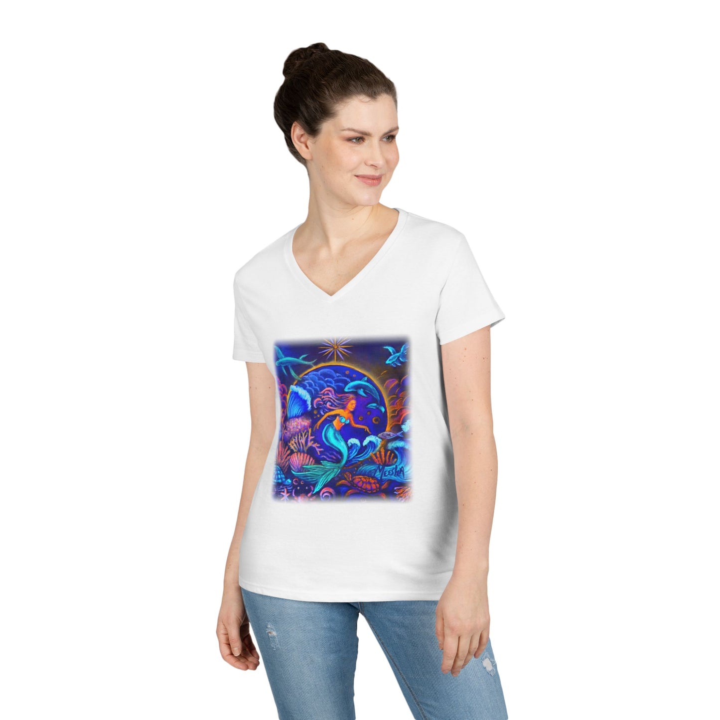 Celestrial Extraterrestrial Ladies' V-Neck T-Shirt