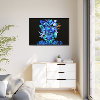 Out of The Blue Framed Canvas Print