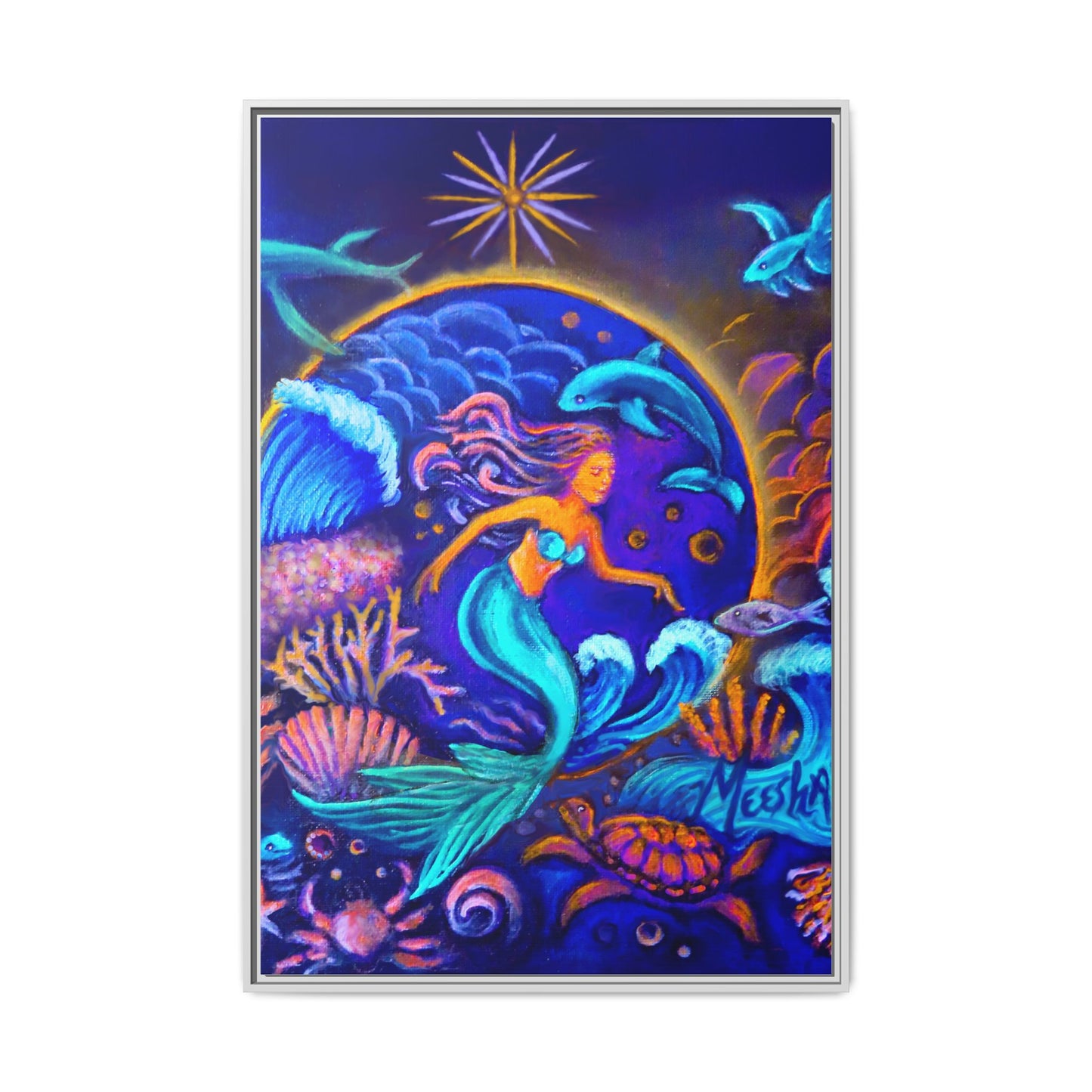 Celestrial Extraterrestrial Framed Canvas Print