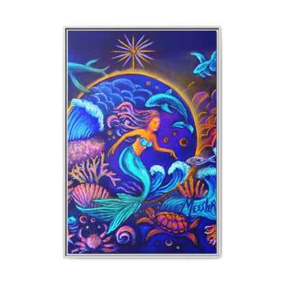 Celestrial Extraterrestrial Framed Canvas Print