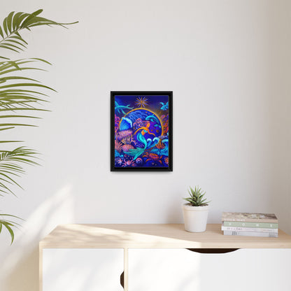 Celestrial Extraterrestrial Framed Canvas Print