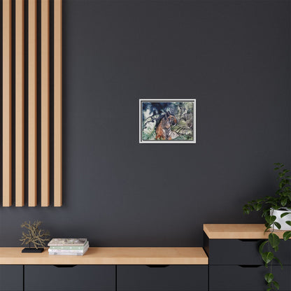 Watchful Warrior Framed Canvas Print