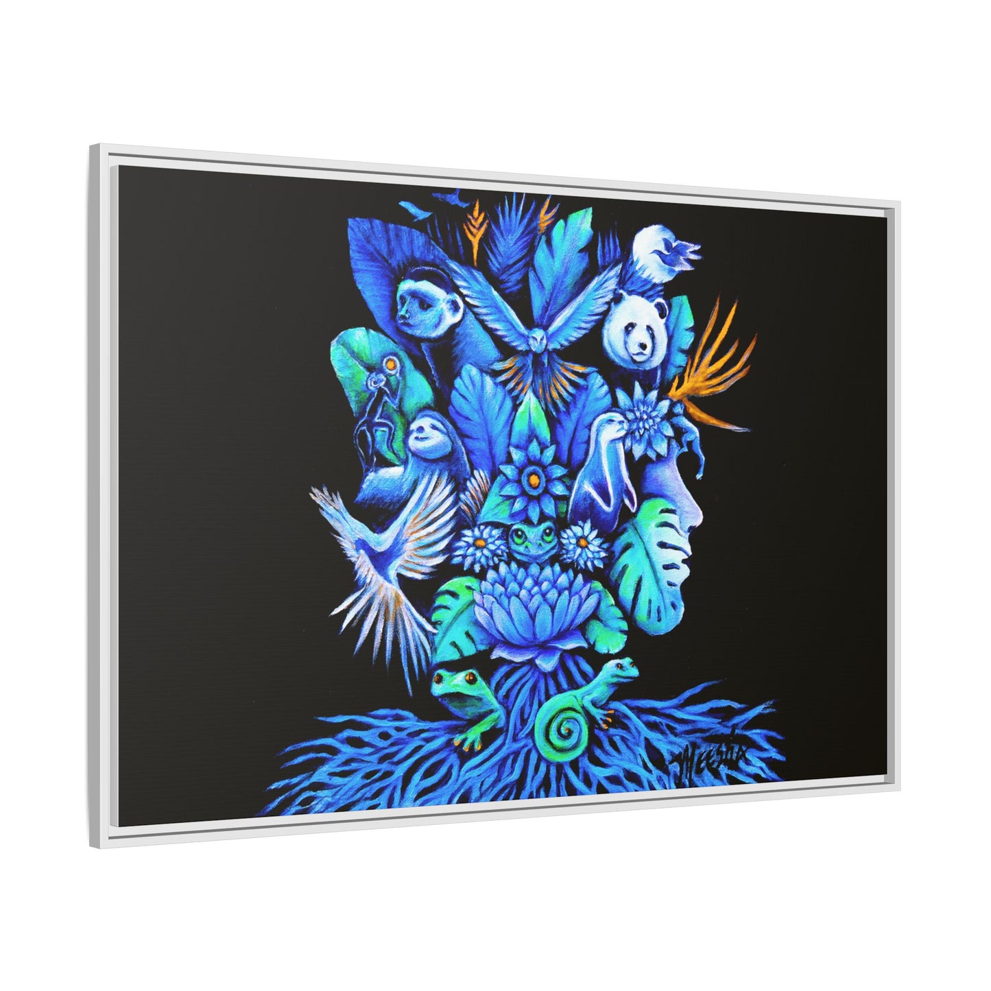 Out of The Blue Framed Canvas Print