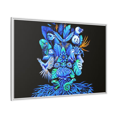 Out of The Blue Framed Canvas Print