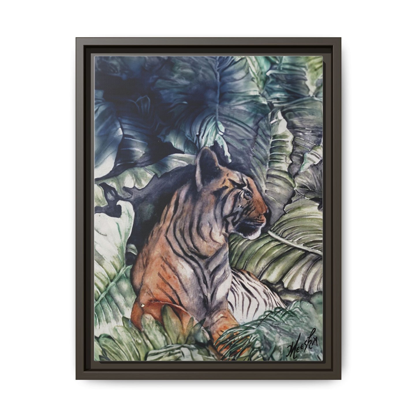 Watchful Warrior Framed Canvas Print