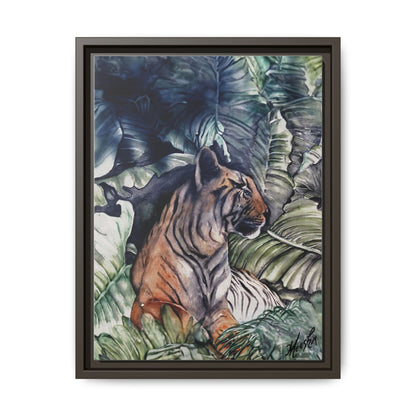 Watchful Warrior Framed Canvas Print