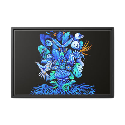 Out of The Blue Framed Canvas Print