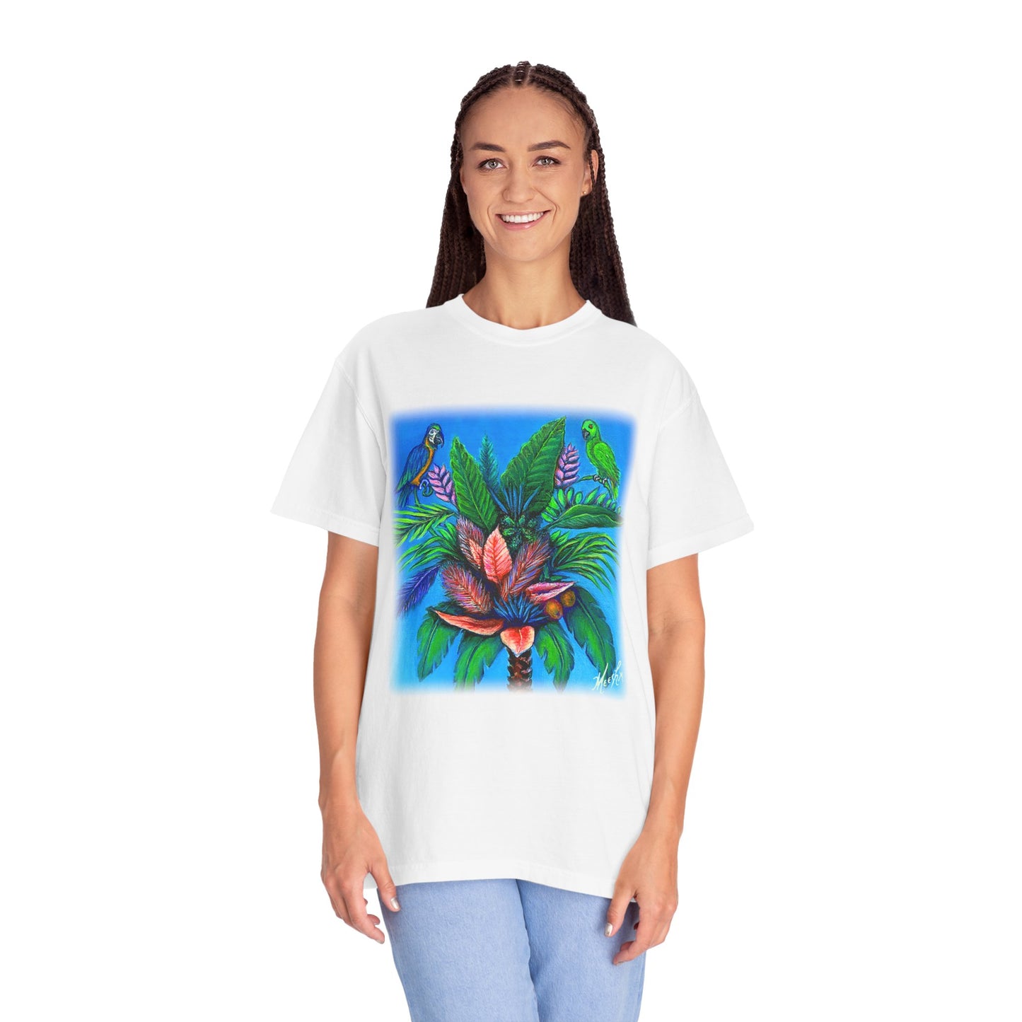 Palm Tree of Life Unisex Garment-Dyed T-shirt