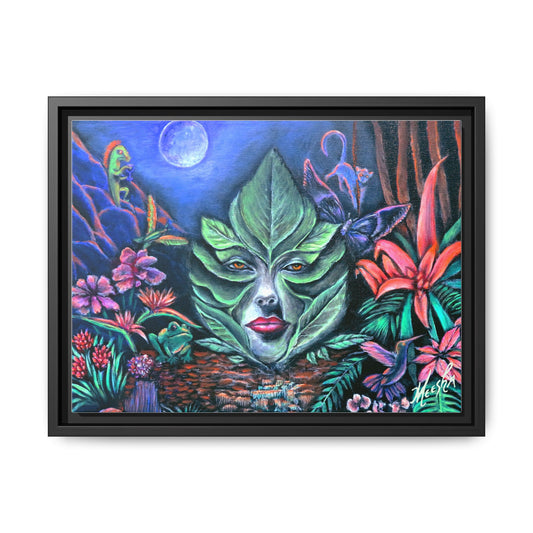 Moonlight Mischief Framed Canvas Print