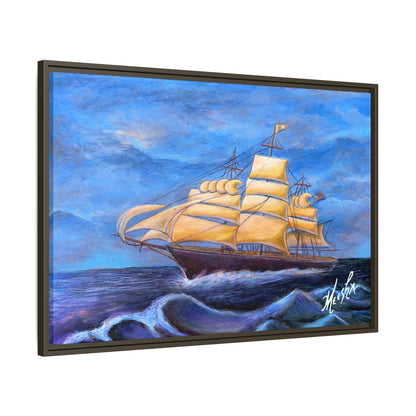 Whimsical Wavehopper Framed Canvas Print