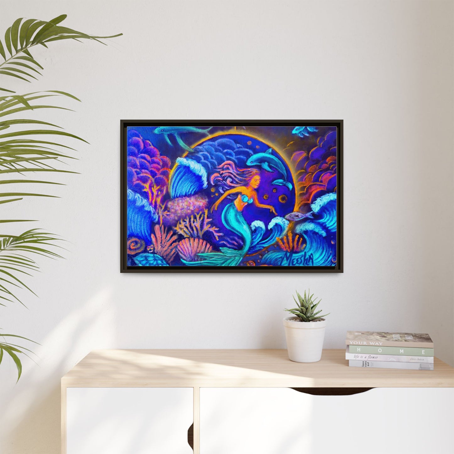 Celestrial Extraterrestrial Framed Canvas Print