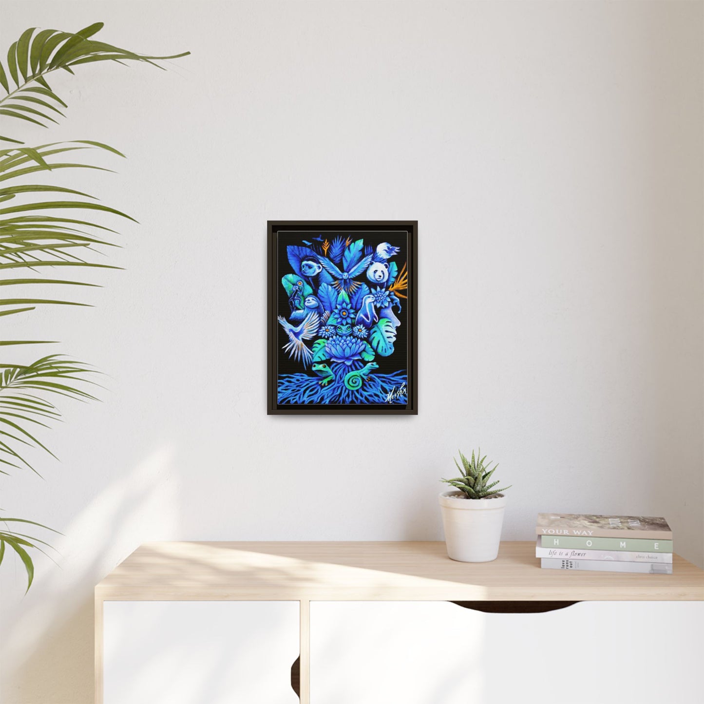 Out of The Blue Framed Canvas Print