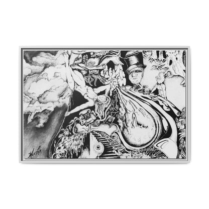 Alice In Blunderland Framed Canvas Print