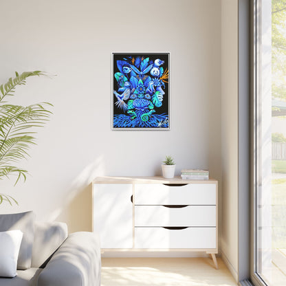 Out of The Blue Framed Canvas Print