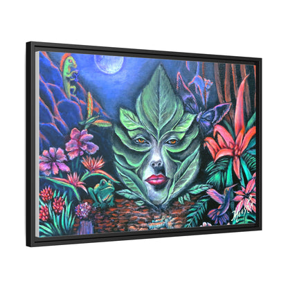 Moonlight Mischief Framed Canvas Print