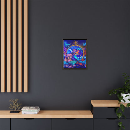 Celestrial Extraterrestrial Framed Canvas Print