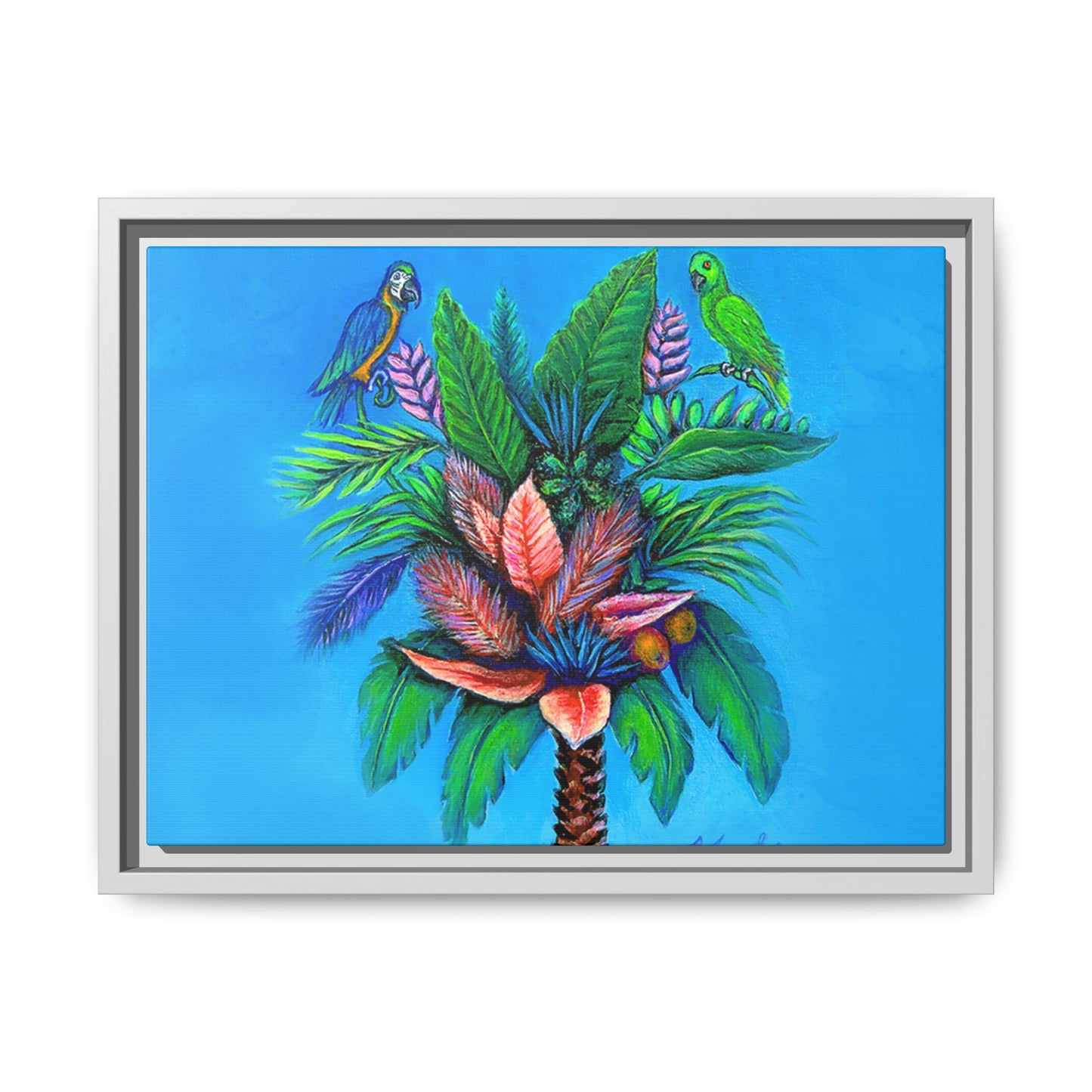 Palm Tree of Life Framed Canvas Print