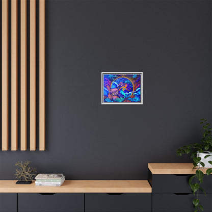 Celestrial Extraterrestrial Framed Canvas Print