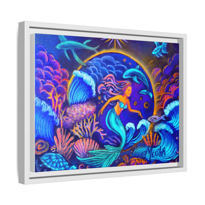 Celestrial Extraterrestrial Framed Canvas Print