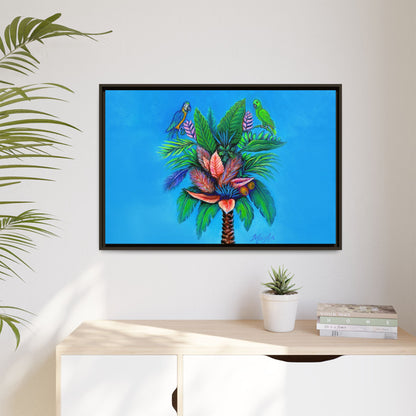Palm Tree of Life Framed Canvas Print