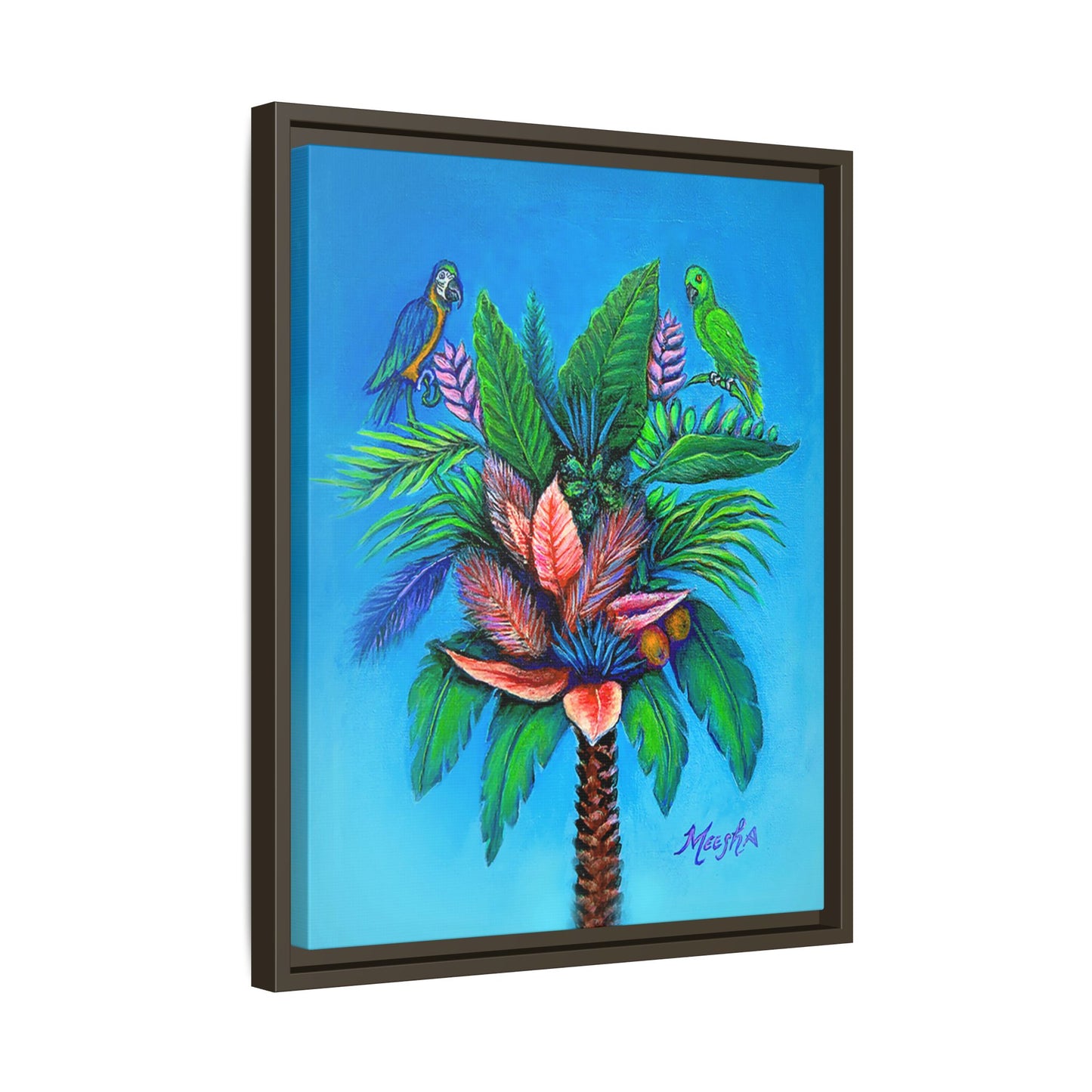 Palm Tree of Life Framed Canvas Print