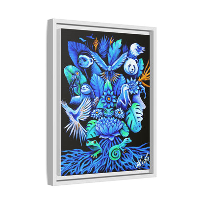 Out of The Blue Framed Canvas Print