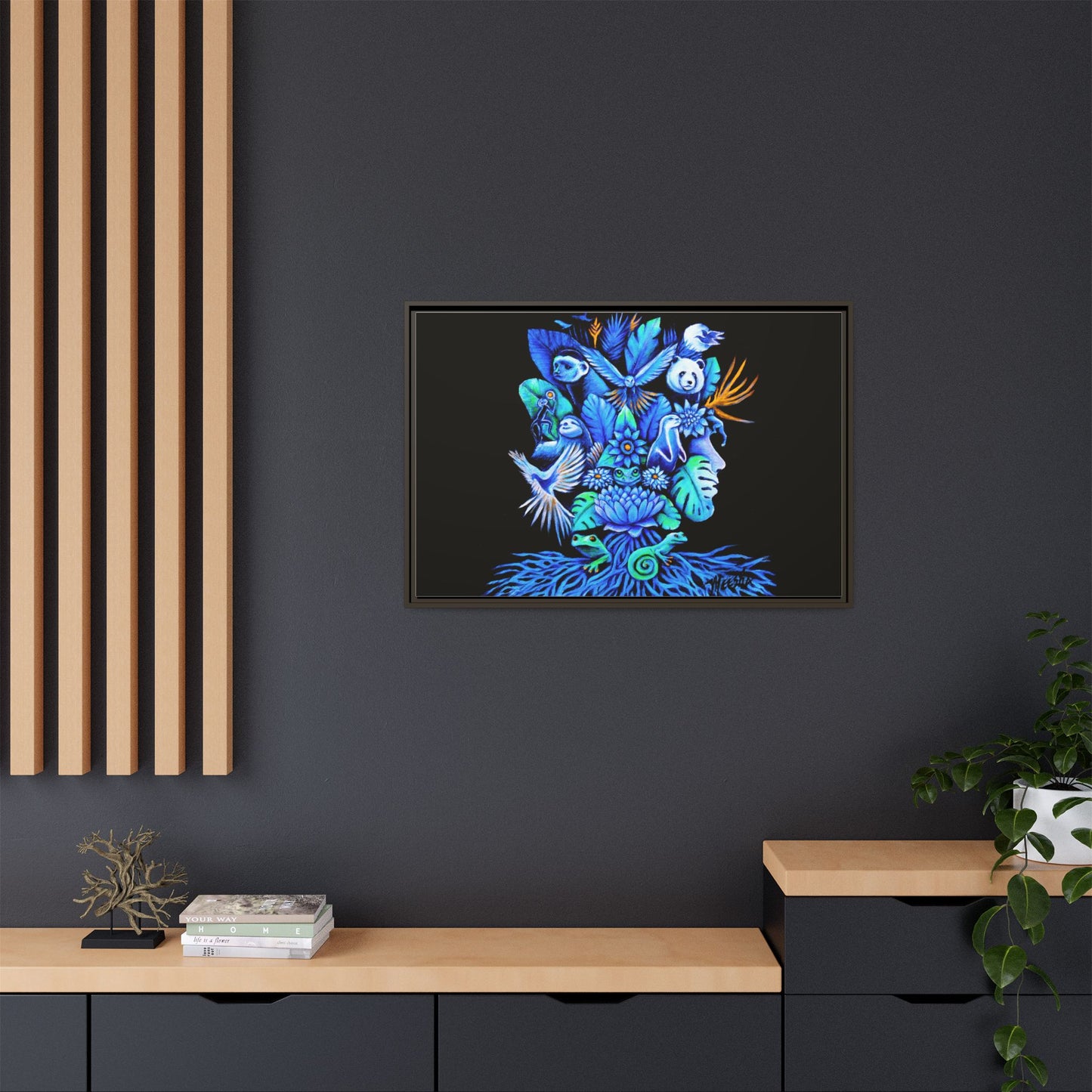 Out of The Blue Framed Canvas Print