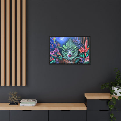 Moonlight Mischief Framed Canvas Print